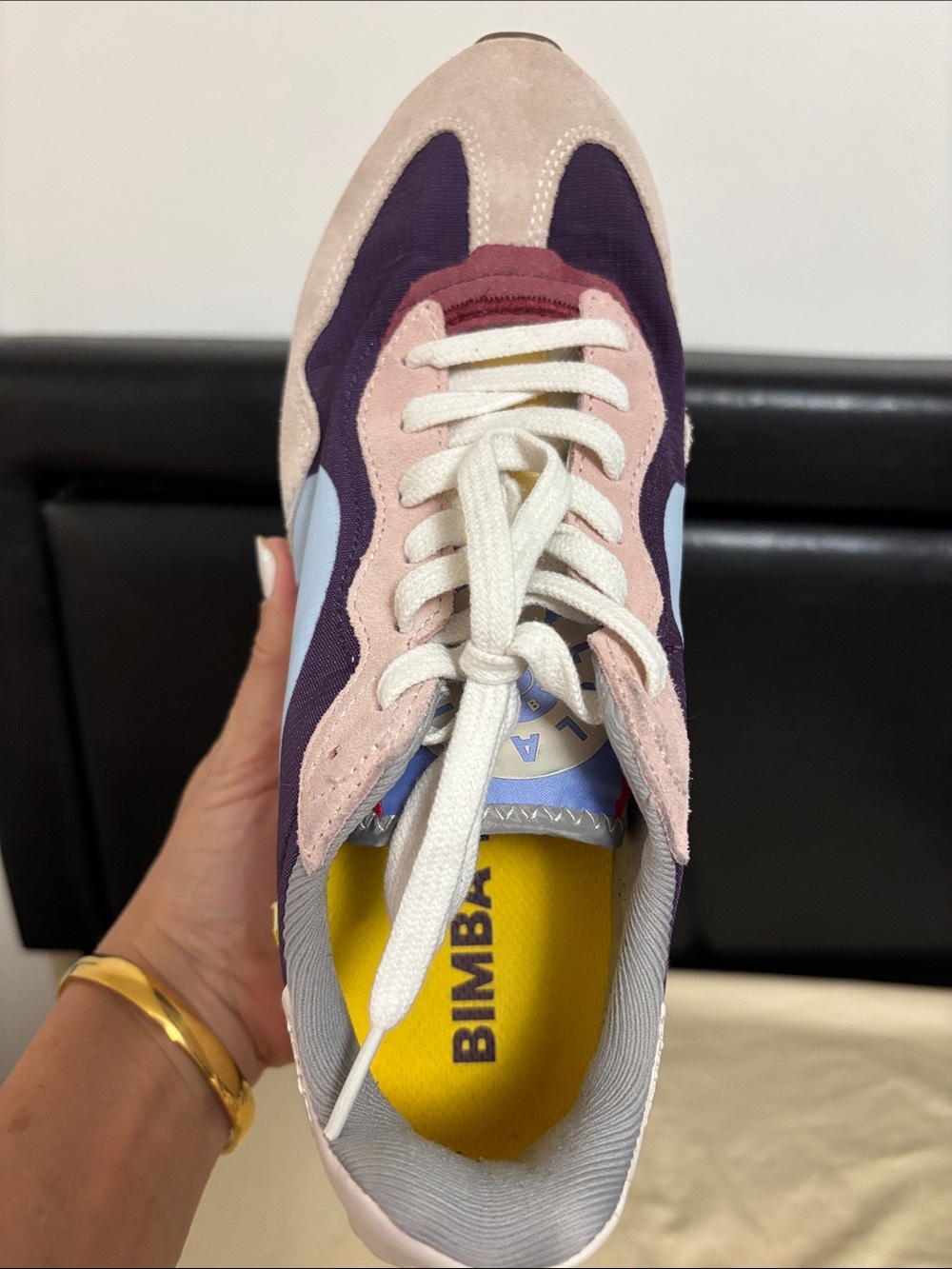 Women's Retro Sneakers in Purple, Light Blue & Cream - Picture 6 of 11